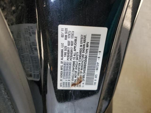 5FNRL5H69BB050484 - 2011 HONDA ODYSSEY EXL BLACK photo 13