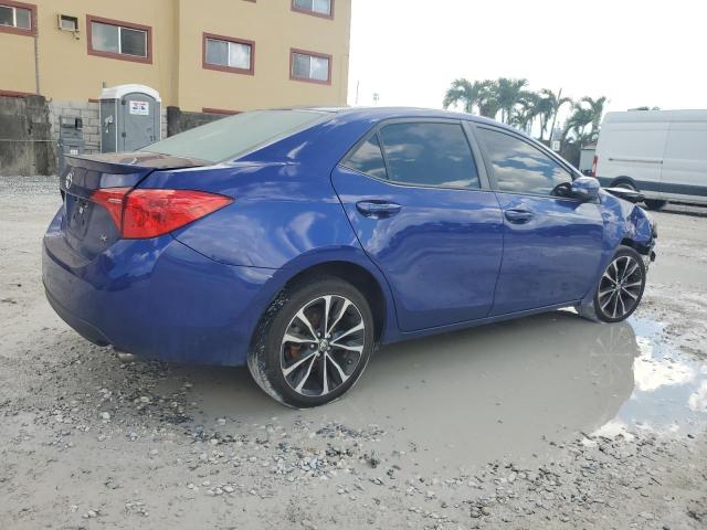 5YFBURHE7KP876400 - 2019 TOYOTA COROLLA L BLUE photo 3