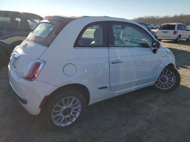 3C3CFFER4DT727922 - 2013 FIAT 500 LOUNGE WHITE photo 3