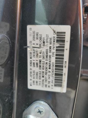 JH4CU2F62AC015431 - 2010 ACURA TSX გრაფიტი ფოტო 12