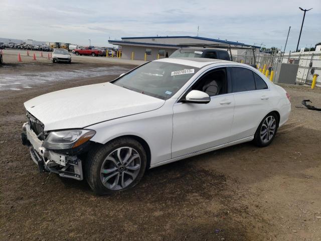 55SWF4JB6JU238663 - 2018 MERCEDES-BENZ C 300 WHITE photo 1