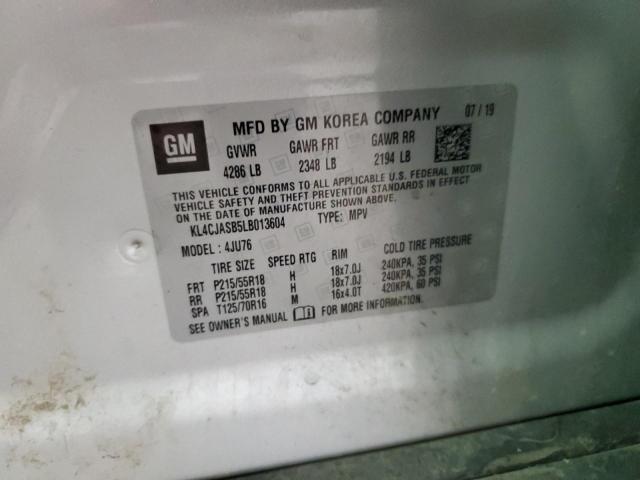 KL4CJASB5LB013604 - 2020 BUICK ENCORE PREFERRED Gümüş foto 14