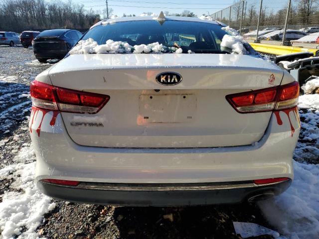 5XXGT4L32GG006362 - 2016 KIA OPTIMA LX WHITE photo 6