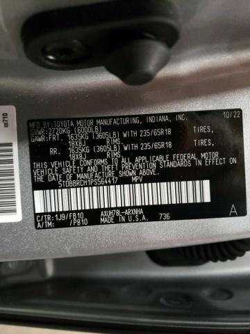 5TDBBRCH1PS564417 - 2023 TOYOTA HIGHLANDER HYBRID LE SILVER photo 14