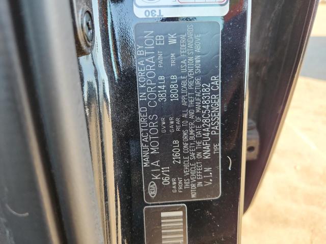 KNAFU4A28C5483182 - 2012 KIA FORTE EX Negro foto 12