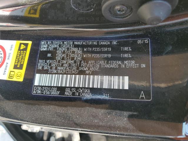 2T2BK1BA2FC323457 - 2015 LEXUS RX 350 BASE 黑色 照片 13