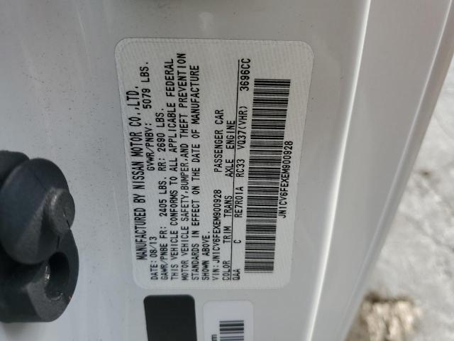 JN1CV6FEXEM900928 - 2014 INFINITI Q60 BASE WHITE photo 12