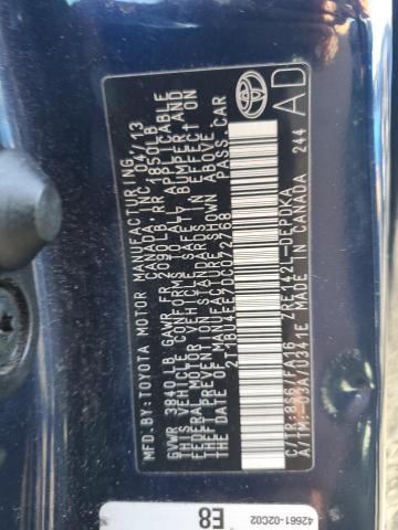 2T1BU4EE7DC072768 - 2013 TOYOTA COROLLA BASE ლურჯი ფოტო 12