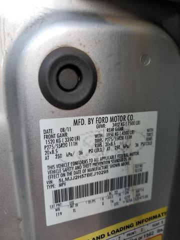 5LMJJ2H57BEJ10295 - 2011 LINCOLN NAVIGATOR ვერცხლისფერი ფოტო 13