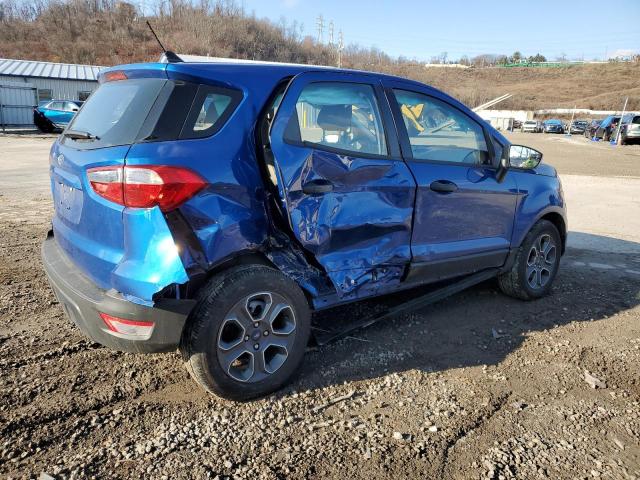 MAJ3S2FE7MC437932 - 2021 FORD ECOSPORT S BLUE photo 3