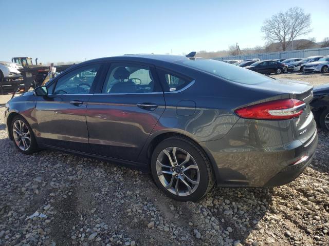 3FA6P0CD4LR207974 - 2020 FORD FUSION SEL GRAY photo 2