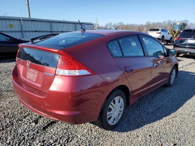 JHMZE2H54AS011186 - 2010 HONDA INSIGHT LX RED photo 3