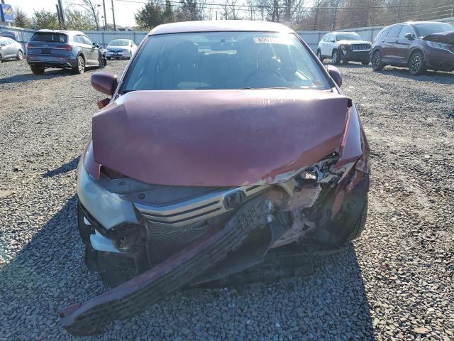 JHMZE2H54AS011186 - 2010 HONDA INSIGHT LX RED photo 5