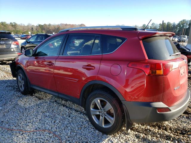 JTMRFREV3FD155044 - 2015 TOYOTA RAV4 XLE RED photo 2