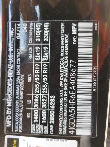 4JGDA5HB6EA408677 - 2014 MERCEDES-BENZ ML 350 4MATIC BLACK photo 13