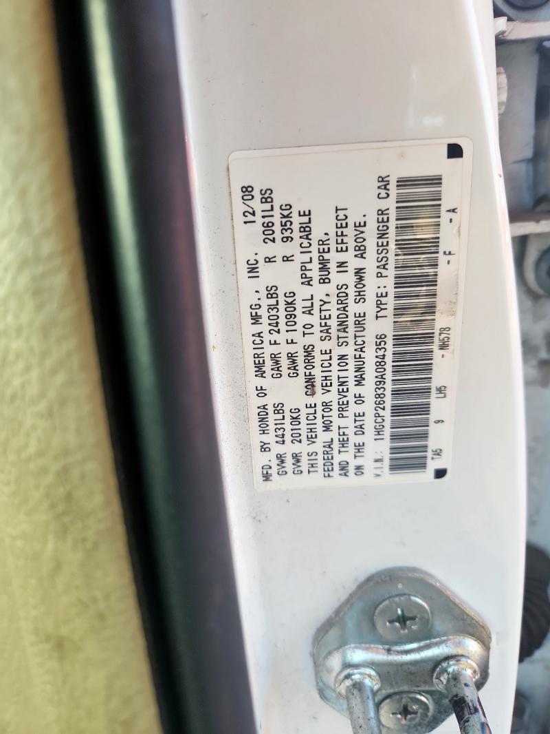 1HGCP26839A084356 - 2009 HONDA ACCORD EXL WHITE photo 12