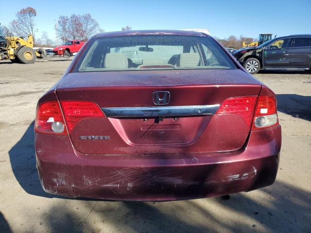 2HGFA16589H541596 - 2009 HONDA CIVIC LX BURGUNDY photo 6