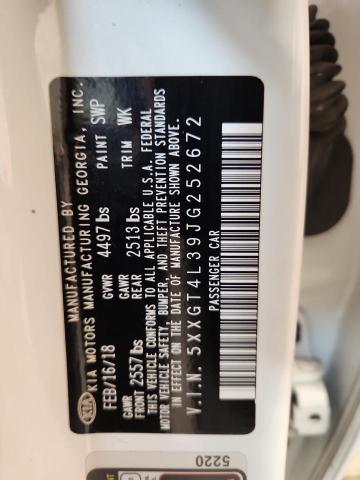 5XXGT4L39JG252672 - 2018 KIA OPTIMA LX 白色 照片 12