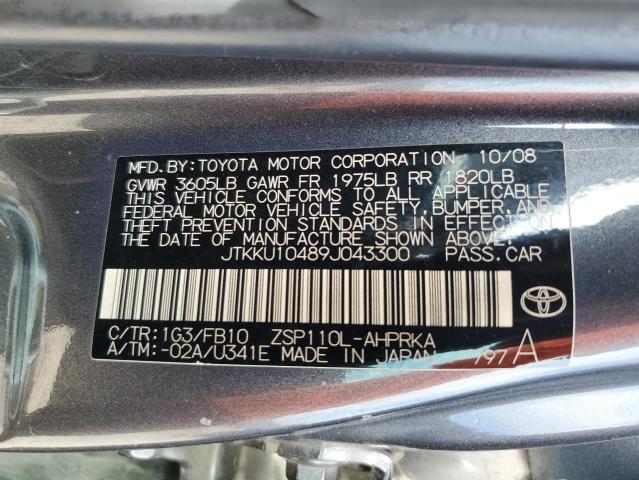 JTKKU10489J043300 - 2009 TOYOTA SCION XD 石墨色 照片 12
