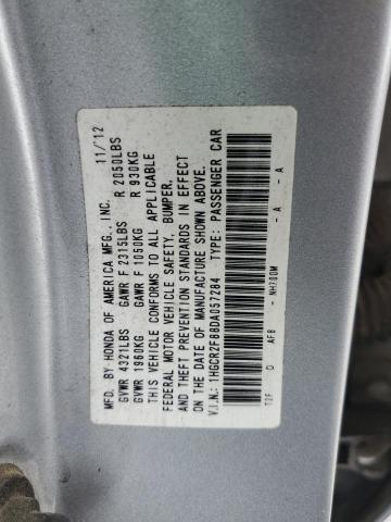 1HGCR2F88DA057284 - 2013 HONDA ACCORD EXL SILVER photo 13