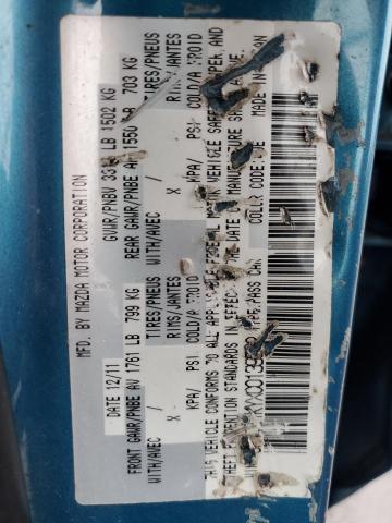 JM1DE1KYXC0139522 - 2012 MAZDA MAZDA2 ლურჯი ფოტო 13