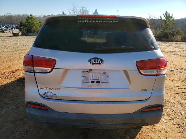 5XYPG4A32GG012617 - 2016 KIA SORENTO LX SILVER photo 6