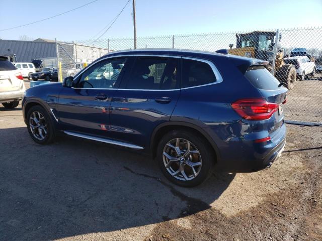 5UXTS1C06L9D40747 - 2020 BMW X3 XDRIVE30E BLUE photo 2