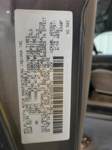 5TBBT44164S455473 - 2004 TOYOTA TUNDRA ACCESS CAB SR5 GRAY photo 12