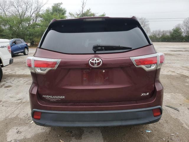5TDKKRFH8FS041244 - 2015 TOYOTA HIGHLANDER XLE Tünd qırmızı foto 6