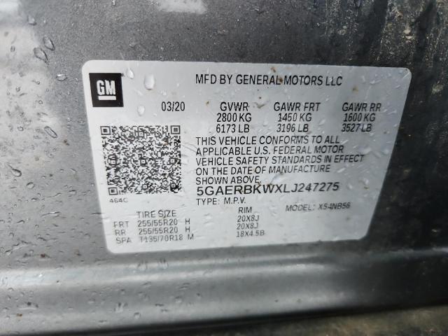 5GAERBKWXLJ247275 - 2020 BUICK ENCLAVE ESSENCE GRAY photo 14