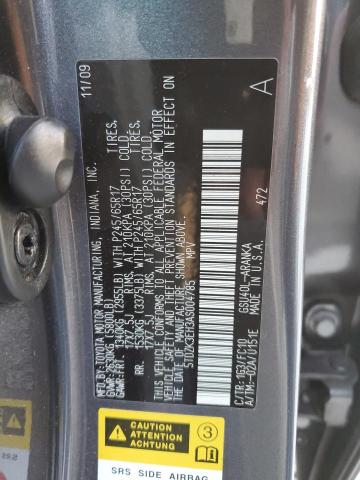 5TDZK3EH3AS004785 - 2010 TOYOTA HIGHLANDER GRAY photo 13