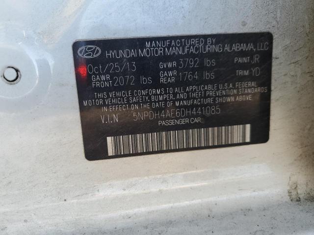 5NPDH4AE6DH441085 - 2013 HYUNDAI ELANTRA GLS WHITE photo 12