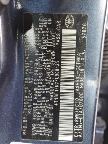 4T1BF1FK7FU888135 - 2015 TOYOTA CAMRY LE BLUE photo 13