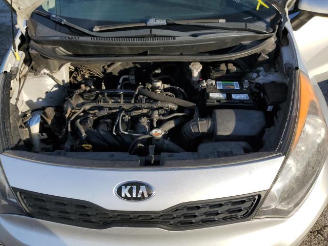 KNADM5A37E6353106 - 2014 KIA RIO LX SILVER photo 11