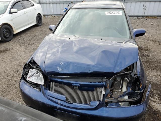 2HGES16893H919368 - 2003 HONDA CIVIC LX BLUE photo 5