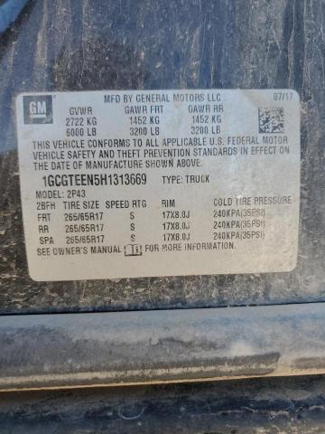 1GCGTEEN5H1313669 - 2017 CHEVROLET COLORADO ZR2 BLACK photo 12