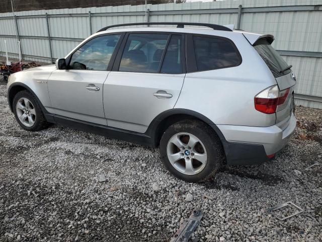 WBXPC93477WF01862 - 2007 BMW X3 3.0SI SILVER photo 2