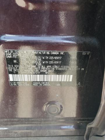 2T3ZFREV0HW361217 - 2017 TOYOTA RAV4 LE BURGUNDY photo 13