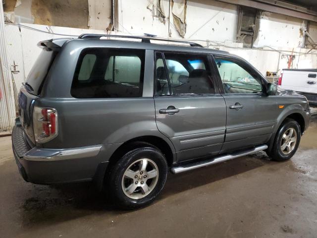 2HKYF18677H522413 - 2007 HONDA PILOT EXL GRAY photo 3