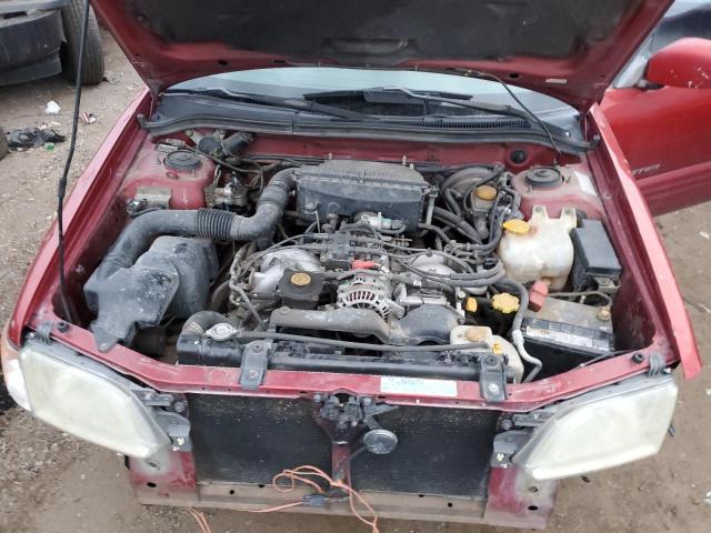 JF1SF65602H732730 - 2002 SUBARU FORESTER S წითელი ფოტო 11