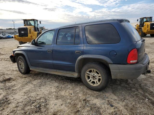 1D4HR38N73F590969 - 2003 DODGE DURANGO SPORT BLUE photo 2