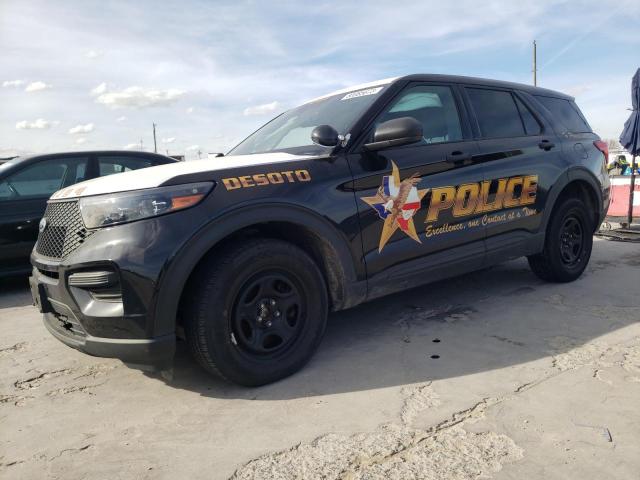 1FM5K8ABXNGA28574 - 2022 FORD EXPLORER POLICE INTERCEPTOR BLACK photo 1