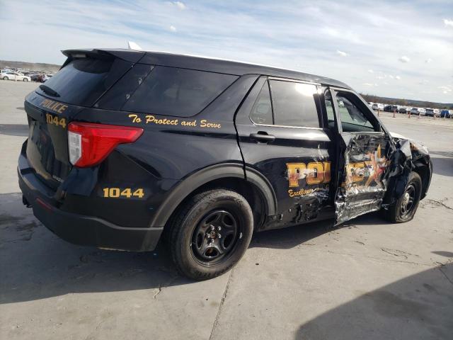 1FM5K8ABXNGA28574 - 2022 FORD EXPLORER POLICE INTERCEPTOR BLACK photo 3