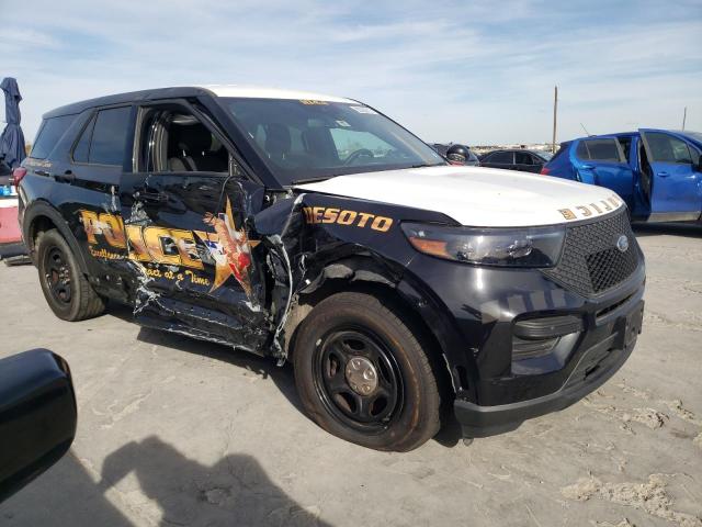 1FM5K8ABXNGA28574 - 2022 FORD EXPLORER POLICE INTERCEPTOR BLACK photo 4