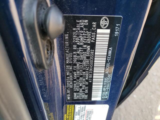 4T1BE32K45U035582 - 2005 TOYOTA CAMRY LE ლურჯი ფოტო 12