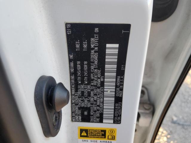 5TDJGRFH8KS057323 - 2019 TOYOTA HIGHLANDER HYBRID WHITE photo 14