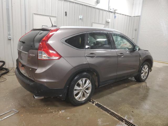 2HKRM4H75EH665524 - 2014 HONDA CR-V EXL GRAY photo 3