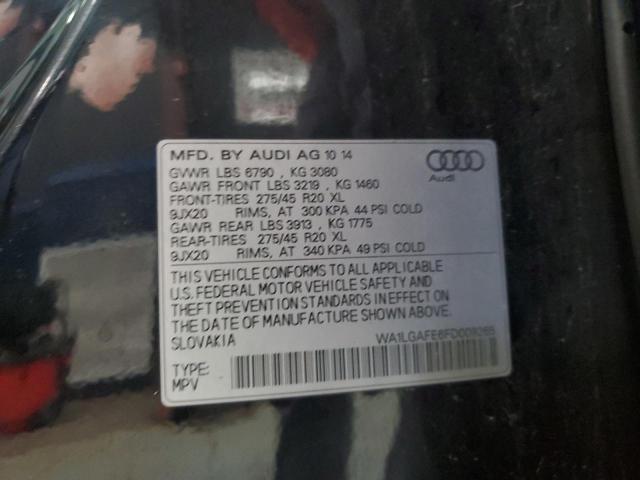 WA1LGAFE6FD009265 - 2015 AUDI Q7 PREMIUM PLUS შავი ფოტო 13