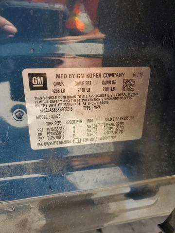 KL4CJASB3KB905218 - 2019 BUICK ENCORE PREFERRED BLUE photo 14