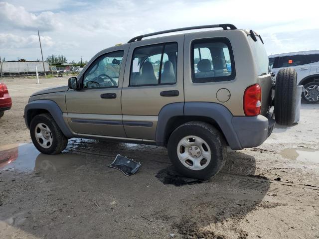 1J4GK48K84W255028 - 2004 JEEP LIBERTY SPORT TAN photo 2